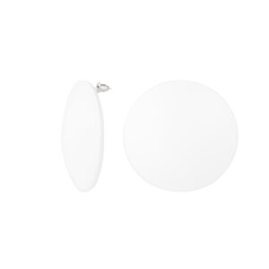 Λευκά Σκουλαρίκια Στρογγυλά Μεγάλα
