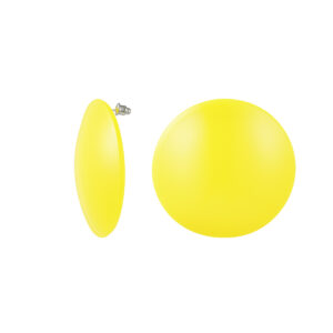 Κίτρινα Σκουλαρίκια Στρογγυλά Μεγάλα