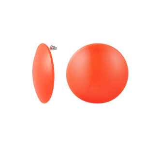 Πολύχρωμα Σκουλαρίκια Στρογγυλά Μεγάλα Πορτοκαλί